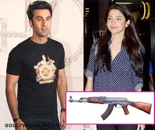 What are Ranbir Kapoor and Anushka Sharma doing with real guns? Find out!