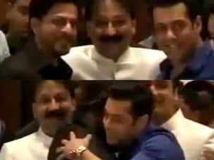 Salman Khan and Shah Rukh Khan hug again at Baba Siddique's Iftar party!