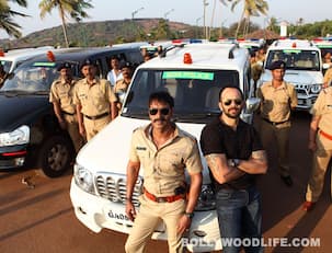 Ajay Devgn and Rohit Shetty play a prank on crew members of Singham Returns