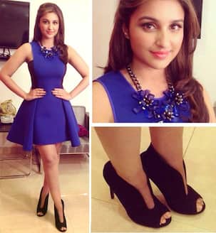 Style check: Parineeti Chopra sports a blue DKNY number on Kaun Banega Crorepati 8
