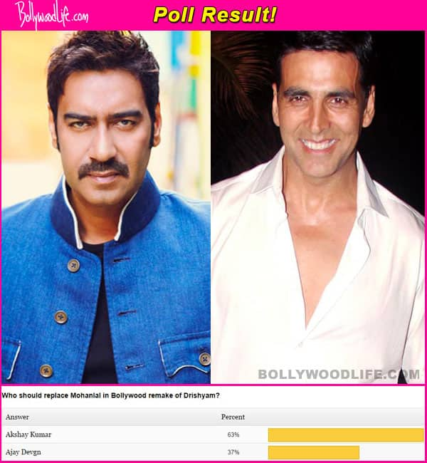 Fans Verdict Akshay Kumar Beats Ajay Devgn To Replace Mohanlal In Drishyam Remake Bollywood