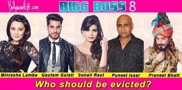 Bigg Boss 8 Gautam Gulati Sonali Raut Puneet Issar Minissha Lamba