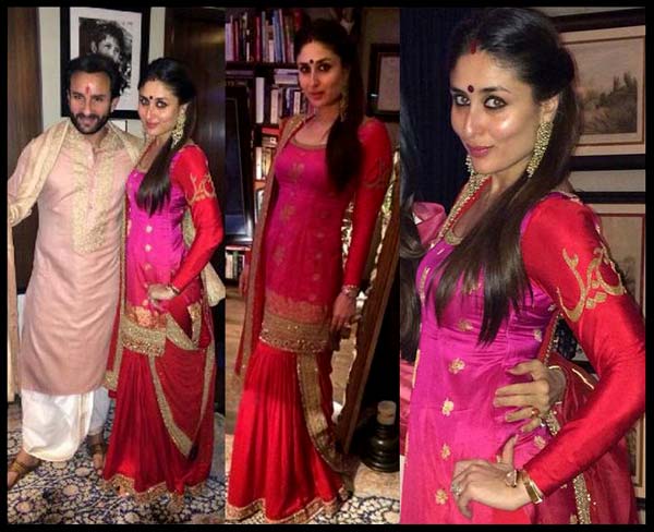 Kareena Kapoor in Pink Shaded Designer Sari Online – Panache Haute Couture