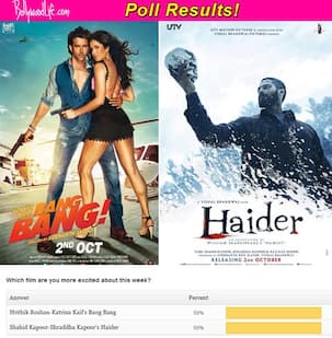 Shahid Kapoor's Haider and Hrithik Roshan's Bang Bang, both impress fans equally!