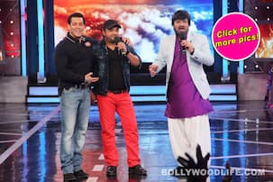 Bigg Boss 8: Salman Khan has a blast with music director duo Sajid-Wajid - view pics!