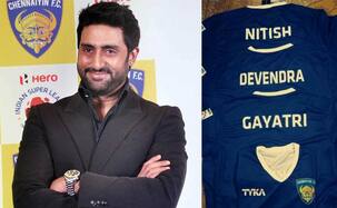 Abhishek Bachchan gifts customised Chennaiyin FC jerseys to his fans!