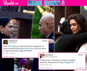 Bigg Boss 8: Puneet Issar’s wife hugs Karishma Tanna, Twitteratis give a mixed reaction!