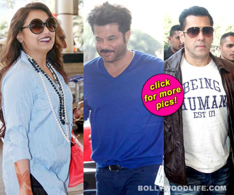 Salman Khan, Rani Mukerji, Anil Kapoor leave for Delhi view pics