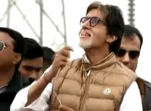 Amitabh Bachchan celebrates Makar Sankranti with his Shamitabh co-stars Dhanush and Akshara Haasan - view pic!