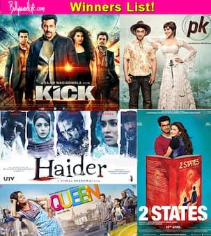 Life OK Screen Awards winners list: Queen, Kick, Haider, Mardaani, 2 States, PK, Heropanti win big!
