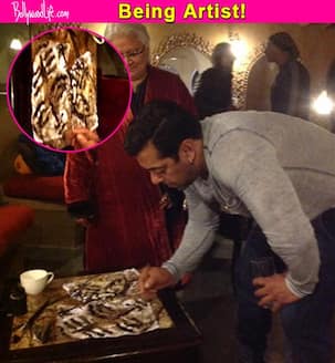 Whoa! Salman Khan paints a masterpiece with coffee and beetroot!