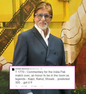 Amitabh Bachchan: It was an honour to do commentary for India vs Pakistan match with Kapil Dev and Rahul Dravid!