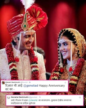 AWW: Riteish Deshmukh and Genelia Deshmukh wish each other Happy Anniversary in Marathi on Twitter!