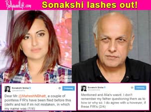 Sonakshi Sinha slams Alia Bhatt's father Mahesh Bhatt after being targeted by him regarding the AIB Roast!