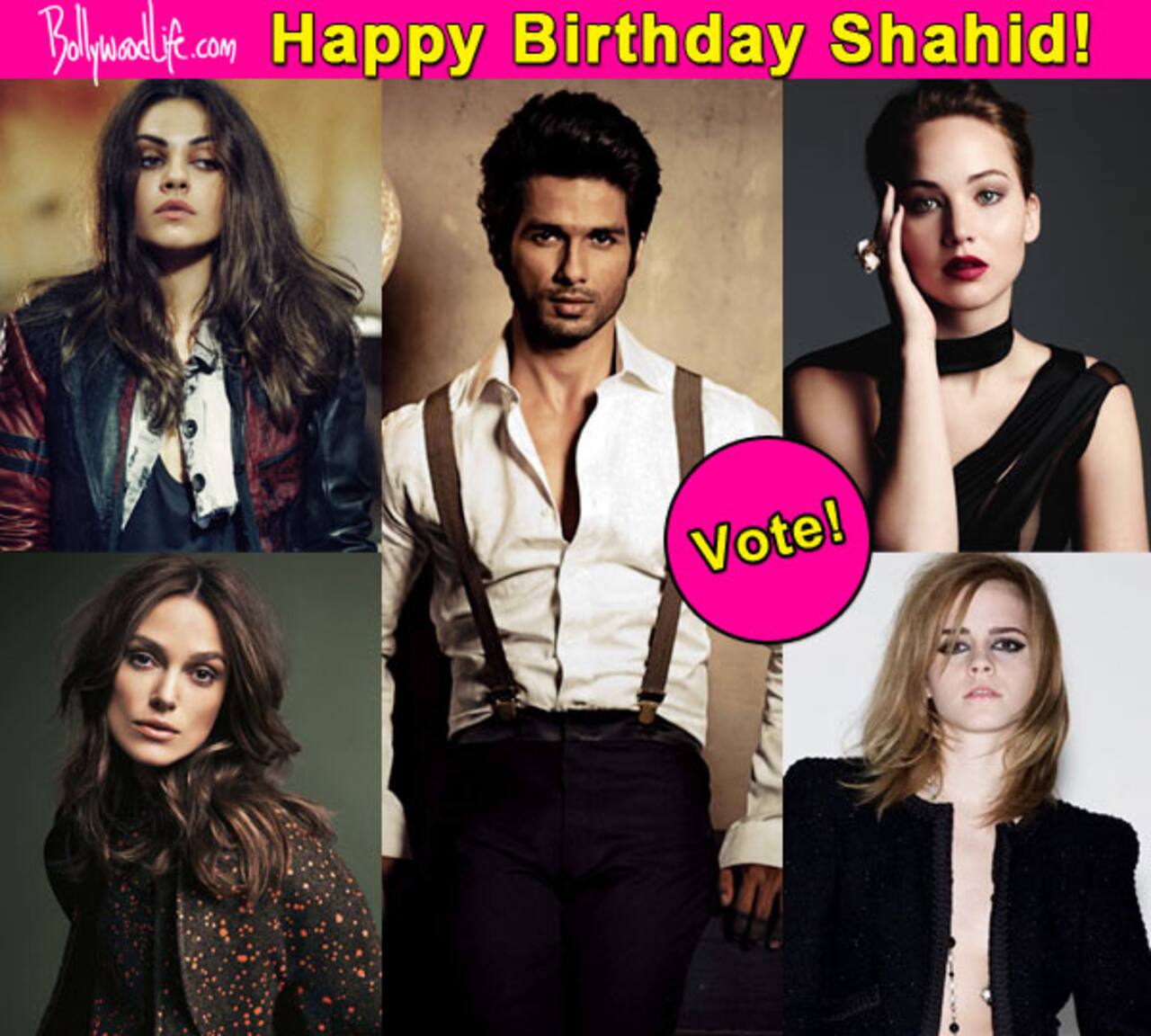 Emma Watson, Jennifer Lawrence, Megan Fox- which Hollywood actress looks the best with Shahid Kapoor? Vote!