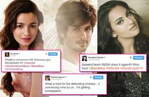 ICC World Cup 2015: Alia Bhatt, Shahid Kapoor, Sonakshi Sinha congratulate team India for its win against South Africa!