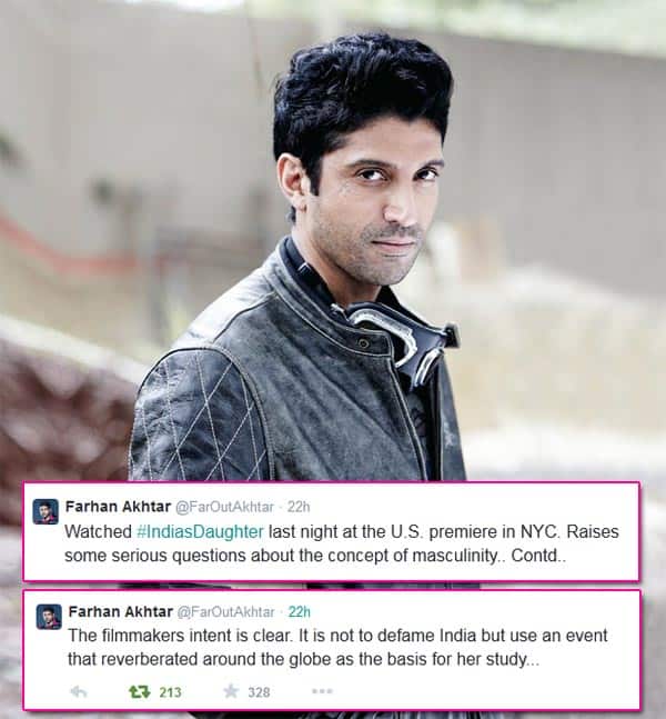 Farhan Akhtar doesn't think Nirbhaya documentary India's Daughter defames&nbsp;India