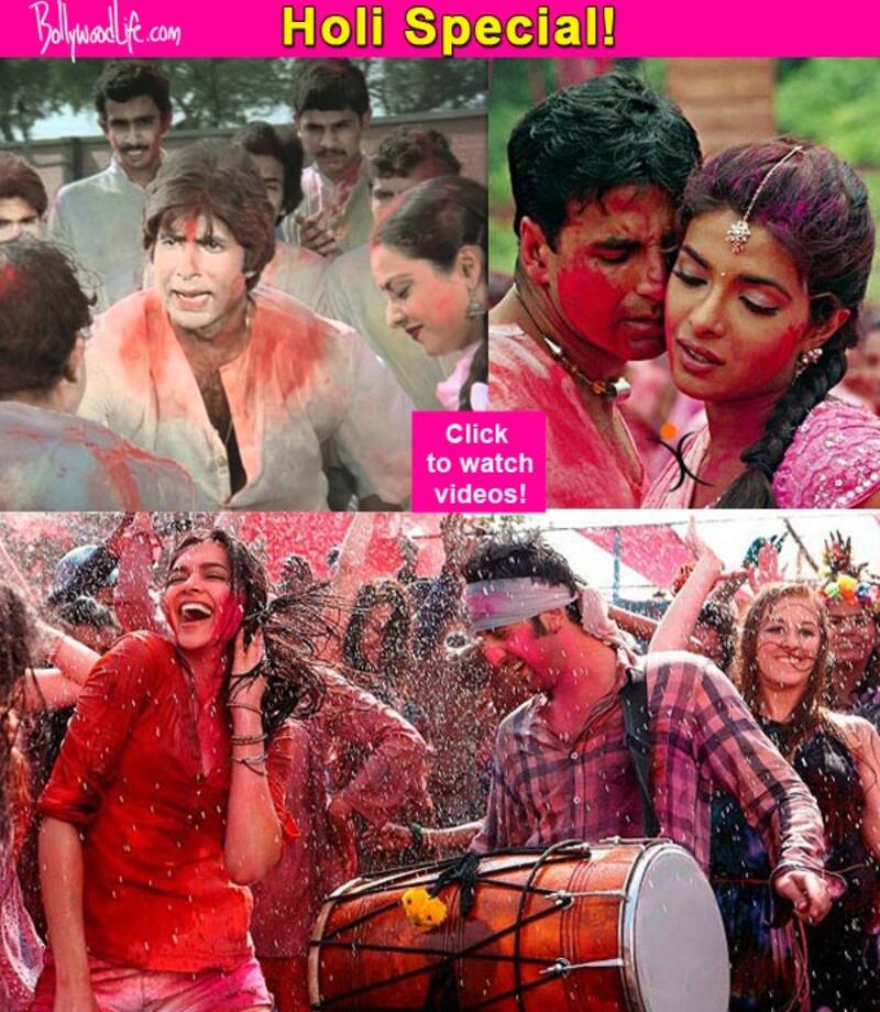 Holi special: Ranbir's Balam Pichkari, Ranveer- Deepika's Lahu Munh Lag Gaya, Amitabh-Rekha's Rang Barse - songs for the festival of colours!