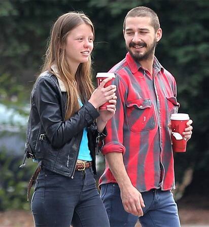 Shia labeouf engaged to girlfriend mia goth