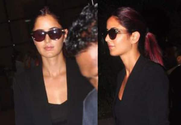 Katrina spotted at the airport returning from Cannes