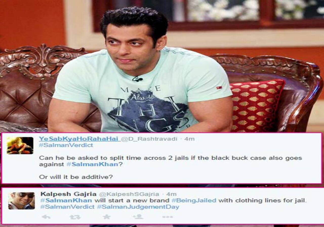 Salman Khan's jail term becomes a butt of jokes on Twitter! - Bollywood  News & Gossip, Movie Reviews, Trailers & Videos at 