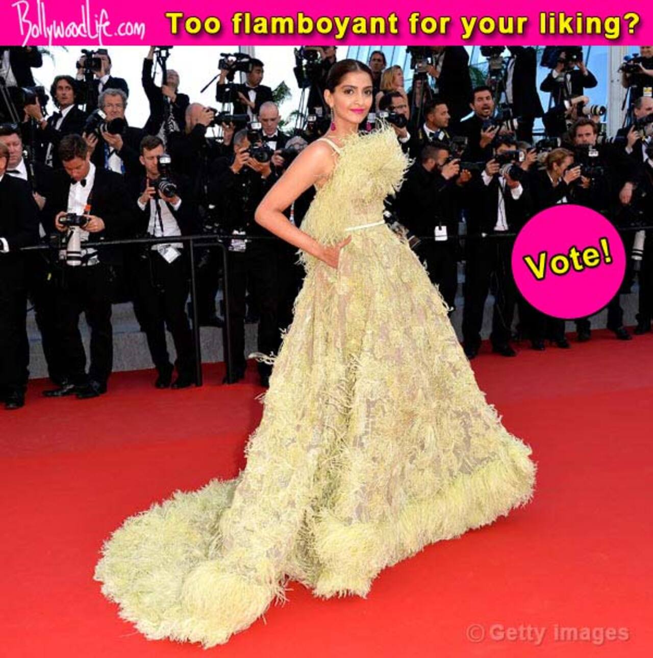 Was Sonam Kapoor's Elie Saab gown too pretentious for the red carpet at Cannes 2015? Vote!