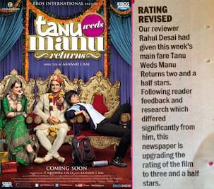 SHOCKING! Mumbai Mirror changes its rating for Kangana Ranaut's film after reader feedback