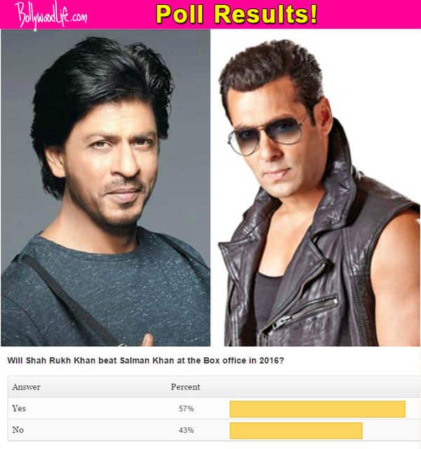 Shah Rukh will beat Salman Khan at the box office in 2016, says&nbsp;fans!