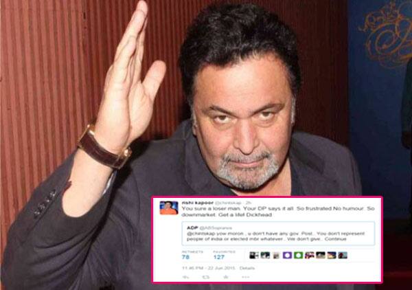 Rishi Kapoor LASHES out at a man on Twitter, calls him d**khead and a&nbsp;loser!