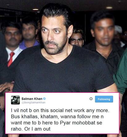 Six things we will miss if Salman Khan decides to QUIT Twitter forever! -  Bollywood News & Gossip, Movie Reviews, Trailers & Videos at