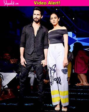 Shahid Kapoor and Mira Rajput make a stunning appearance for Masaba Gupta - watch video!