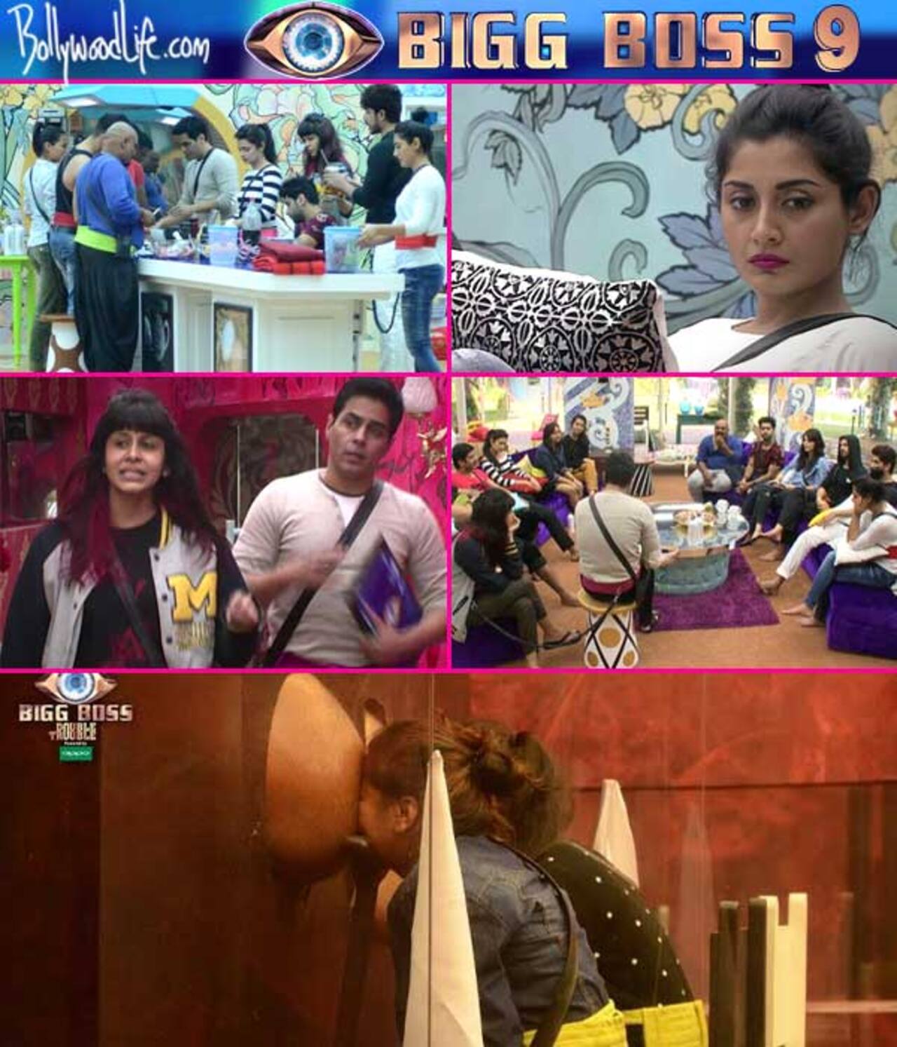 Bigg Boss 9 Episode 2: Roopal Tyagi irritated with ex-flame Ankit Gera, Rimi Sen chickens out after hearing the task and Kishwer Merchantt bitches about Aman Verma on Day 2!