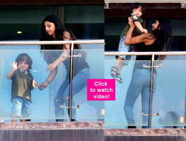 Shah Rukh Khan's son AbRam just won't stop waving at his fans - watch ...