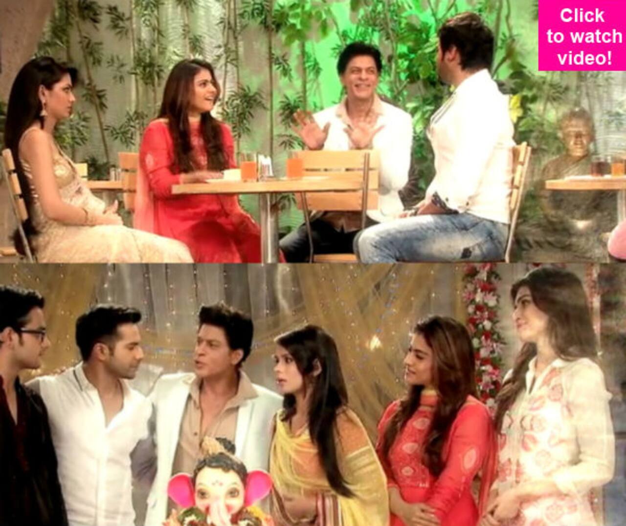 Dilwale's Shah Rukh Khan, Kajol, Varun Dhawan and Kriti Sanon spread love on Kumkum Bhagya and Tashan-e-Ishq- watch video!
