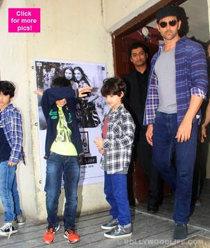 Hrithik Roshan spotted on a movie date with his sons, Hrehaan and Hridhaan – view HQ pics!