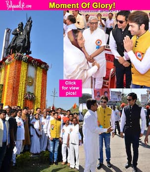 Ssharad Malhotra meets ex-President of India Pratibha Patil at inauguration of Maharana Pratap statue in Jalgaon