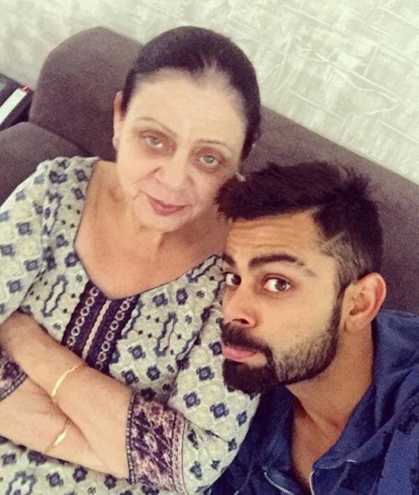 Virat with his mother