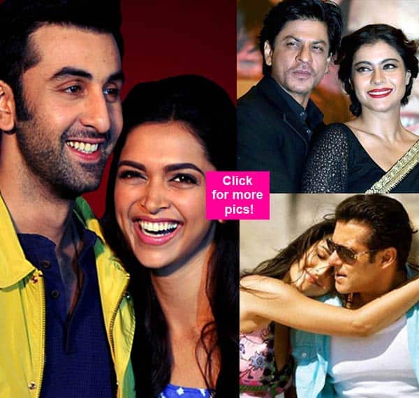 Rs 1000 crore for Shah Rukh Khan - Kajol and Salman Khan - Katrina Kaif's jodi earned Rs 400 Crore - 5 Bollywood onscreen couples who set box office on&nbsp;fire!