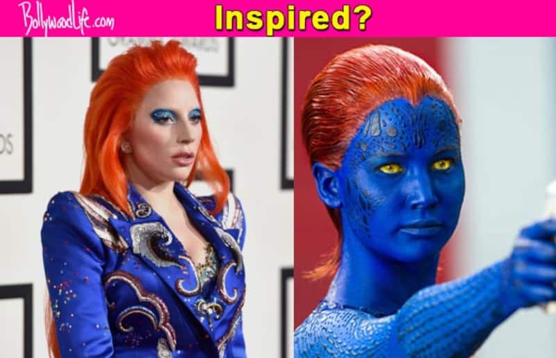 Was Lady Gaga's appearance at the Grammy Awards influenced by Jennifer Lawrence's Mystique avatar in X-Men?