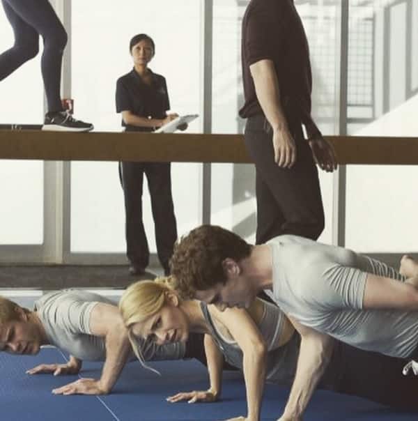 Team Quantico working out
