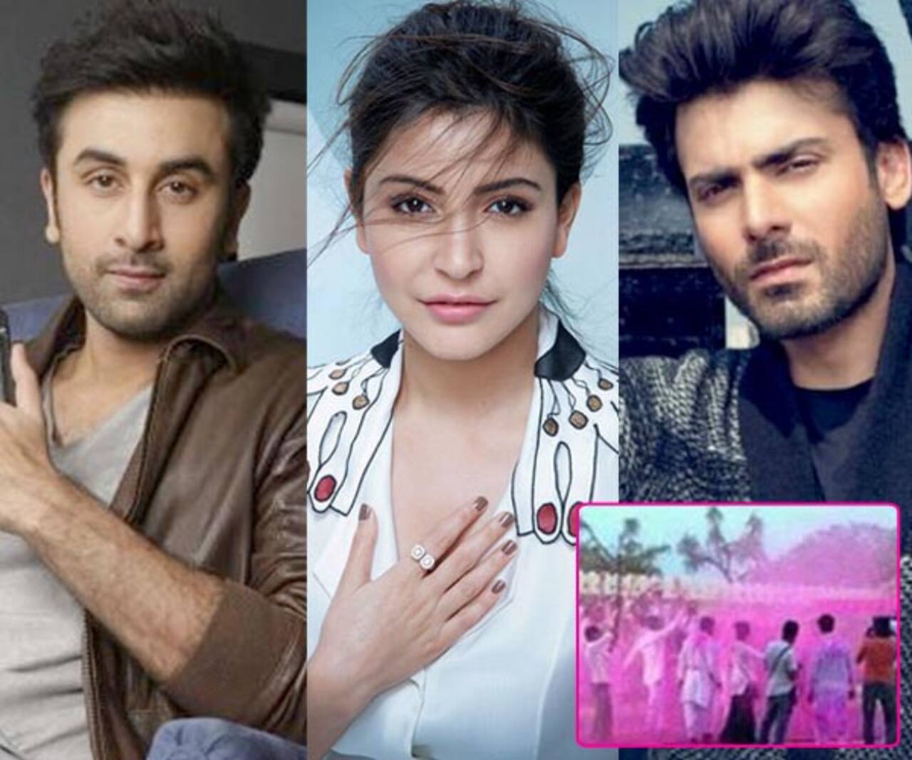 After a wedding song, Fawad Khan, Ranbir Kapoor and Anushka Sharma shoot for a HOLI number - view pics!
