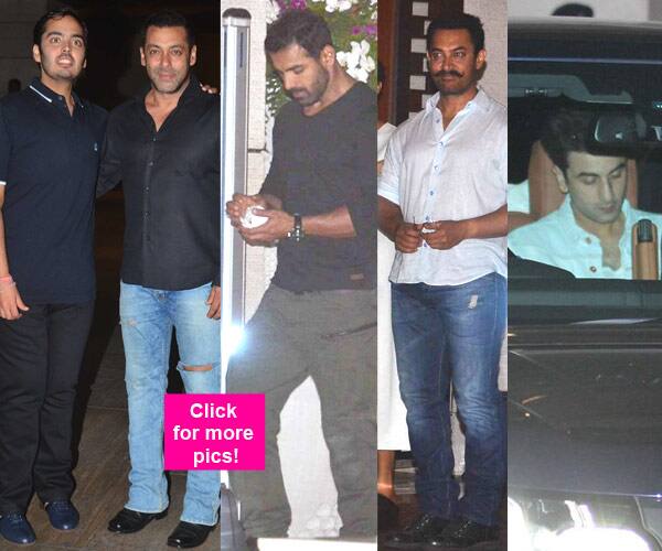 Salman Khan, Aamir Khan, Ranbir Kapoor, John Abraham -- Anant Ambani's birthday bash was a star studded affair!