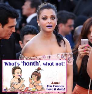 Amul's take on Aishwarya Rai Bachchan's purple lips and it is perfect - view pic