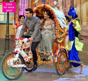 See how Karan turned into a rickshawala for wifey Bipasha on The Kapil Sharma Show – Watch video!