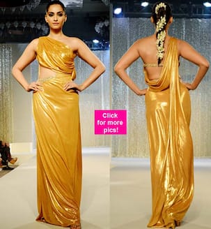 Sonam Kapoor SHIMMERED at Pernia Qureshi's show but didn't catch the eye - view HQ pics!