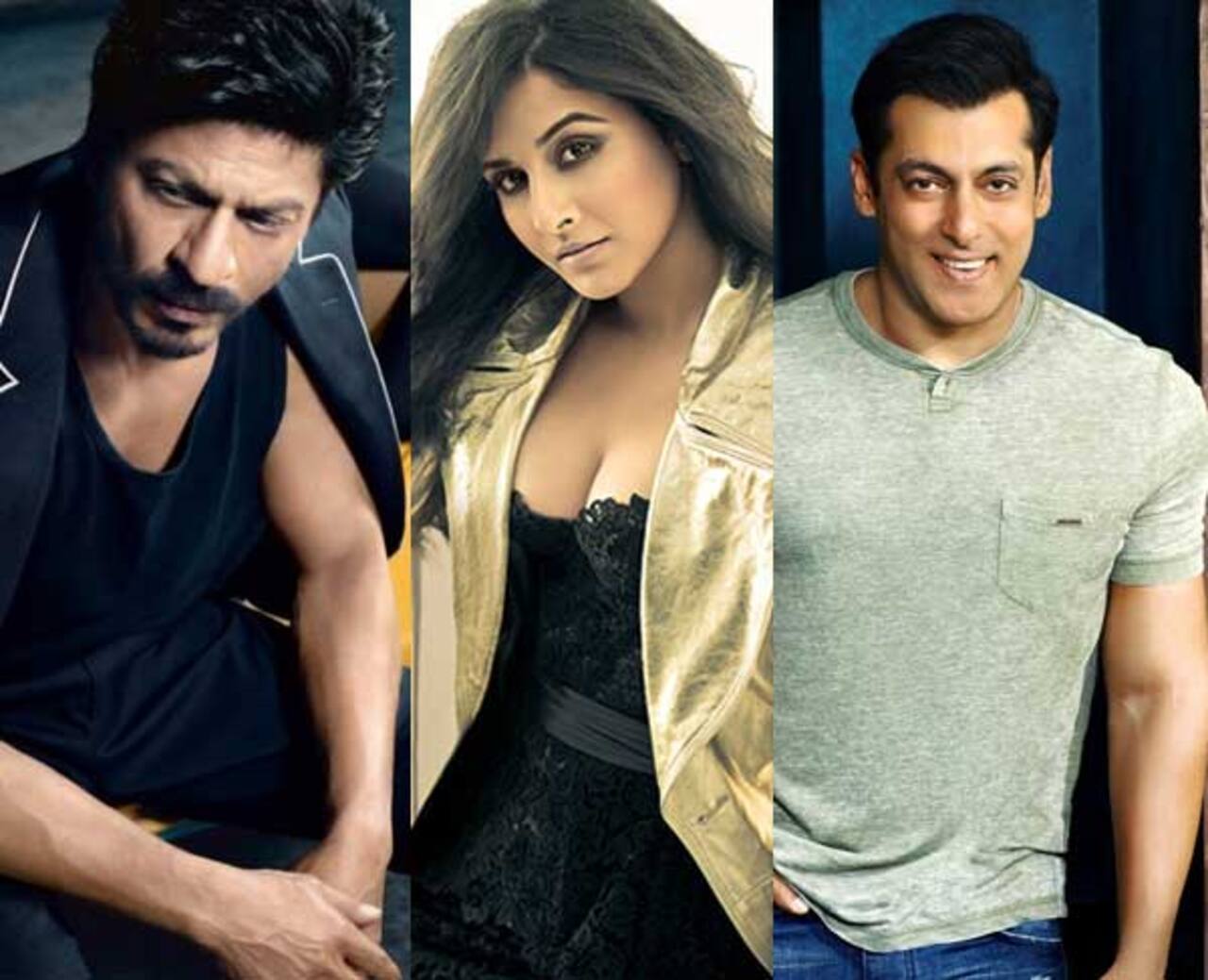 What does Vidya Balan have to say about working with Shah Rukh Khan and Salman Khan?