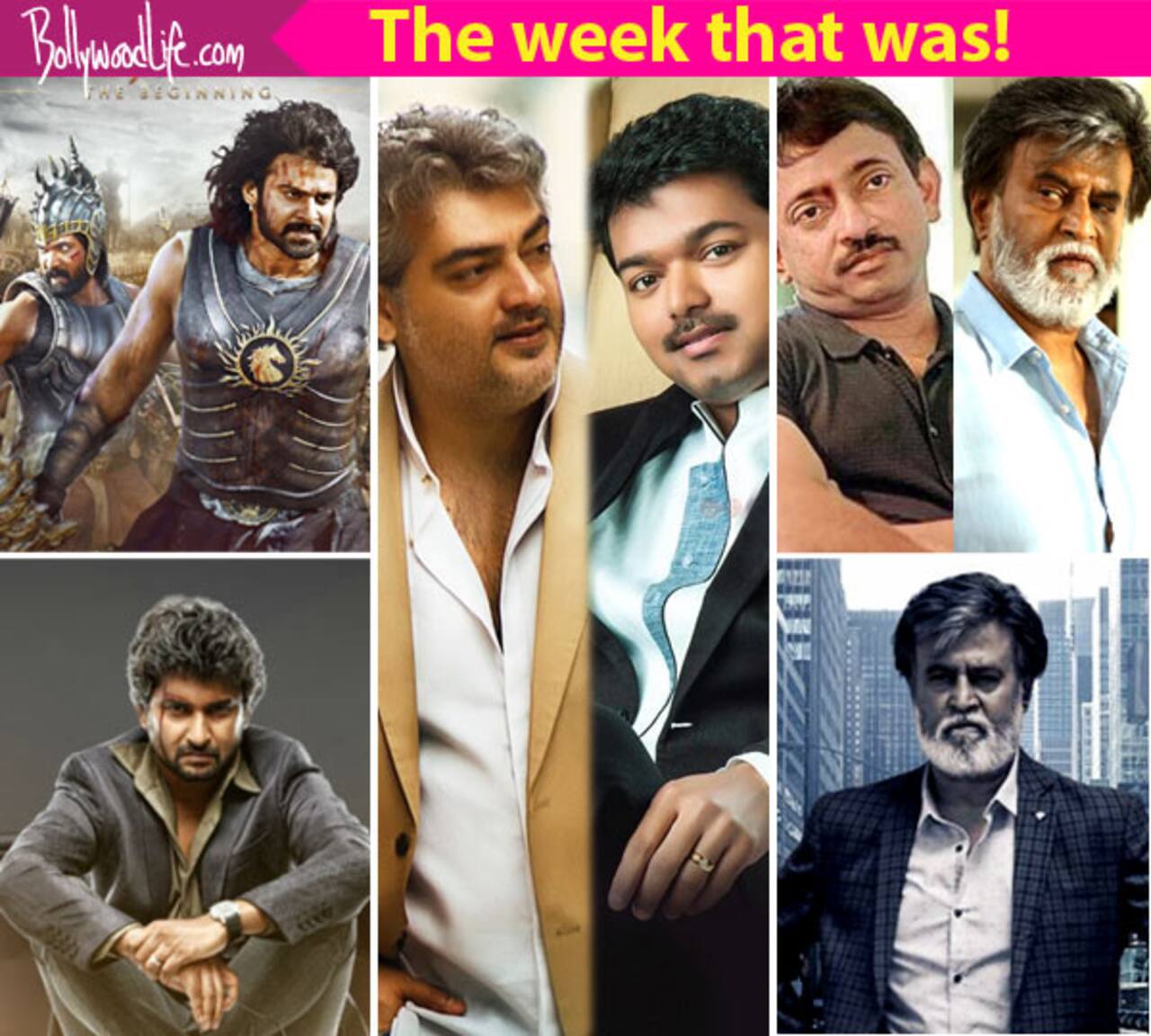 Baahubali sweeping CineMAA awards, Rajinikanth's Kabali teaser release, Twitter war between Vijay and Ajith fans - here are the top 5 newsmakers of the week!