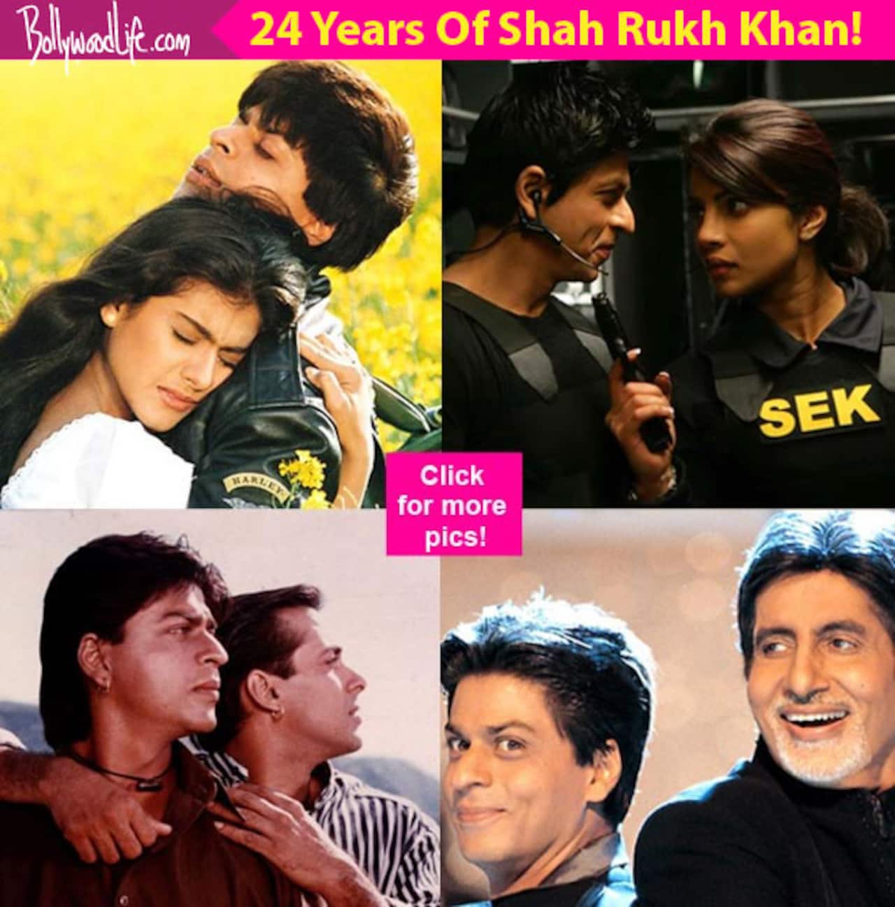 24 years of Shah Rukh Khan: Kajol, Deepika Padukone, Priyanka Chopra - listing 24 of King Khan's best co-stars!