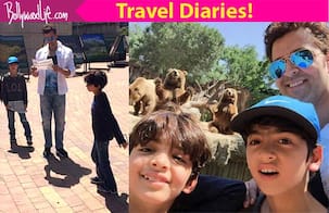 Hrithik Roshan's perfect selfie with his boys Hrehaan and Hridhaan gets photobombed by bears but it's too adorable!