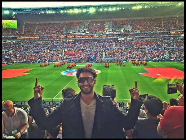 Ranveer Singh Gifts Himself A Semi Finals Ticket To Watch Euro 16 S Wales Vs Portugal Match Bollywood News Gossip Movie Reviews Trailers Videos At Bollywoodlife Com